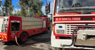 Bombeiros Vermelhos mobilizados para combater incêndio em Aveiro